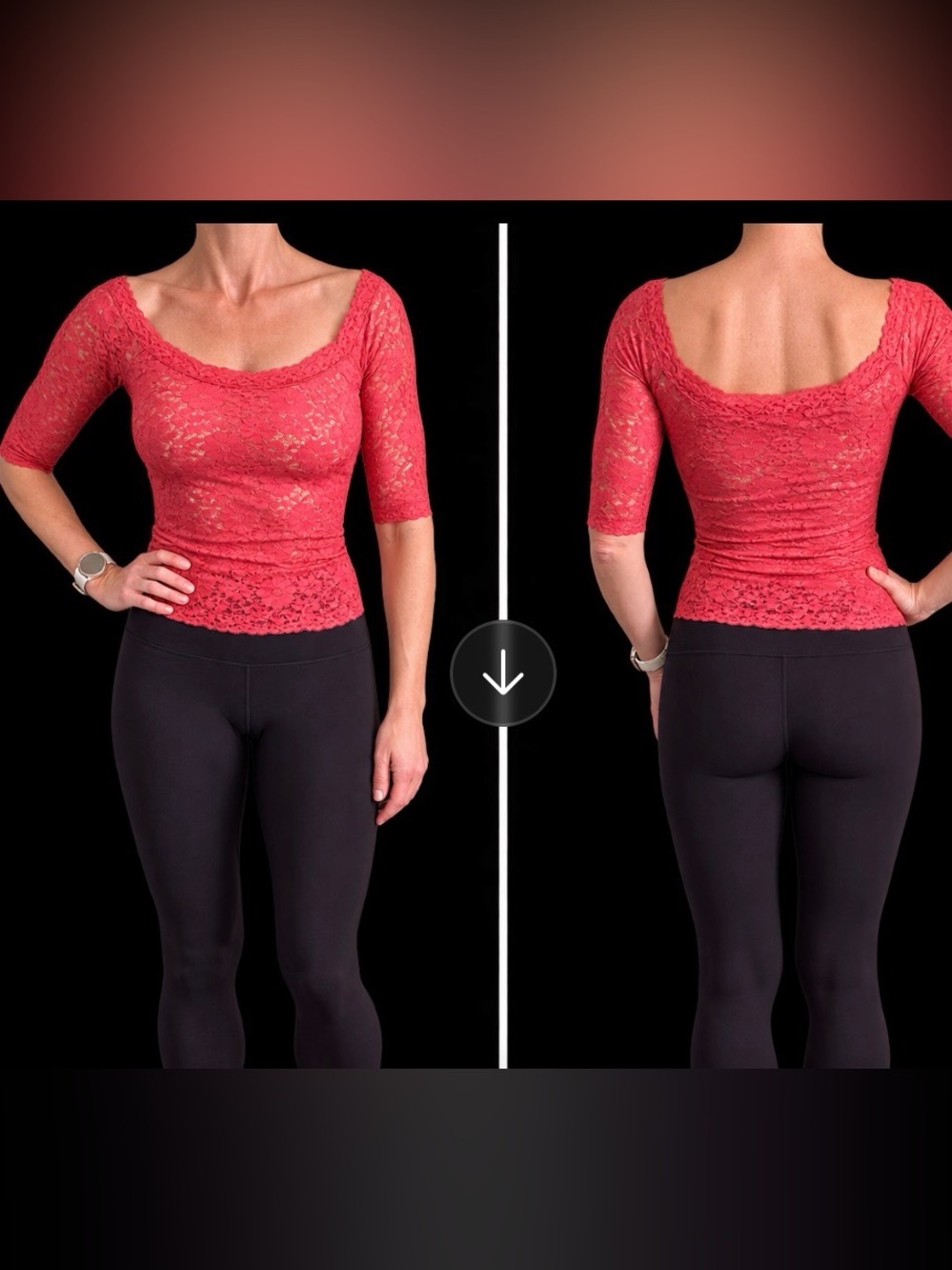 Moda International Coral Lace Scoop-Neck size XS